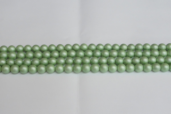 CSB1391 15.5 inches 6mm matte round shell pearl beads wholesale