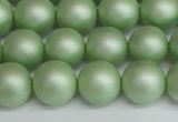 CSB1394 15.5 inches 12mm matte round shell pearl beads wholesale