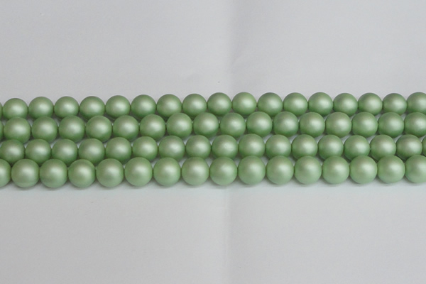 CSB1394 15.5 inches 12mm matte round shell pearl beads wholesale