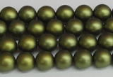 CSB1396 15.5 inches 6mm matte round shell pearl beads wholesale