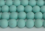 CSB1401 15.5 inches 6mm matte round shell pearl beads wholesale