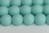 CSB1403 15.5 inches 10mm matte round shell pearl beads wholesale