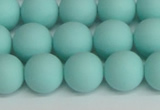 CSB1404 15.5 inches 12mm matte round shell pearl beads wholesale