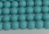 CSB1406 15.5 inches 6mm matte round shell pearl beads wholesale