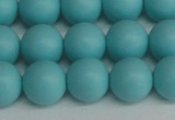 CSB1409 15.5 inches 12mm matte round shell pearl beads wholesale