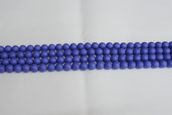 CSB1410 15.5 inches 4mm matte round shell pearl beads wholesale