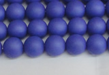 CSB1411 15.5 inches 6mm matte round shell pearl beads wholesale