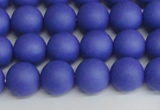 CSB1412 15.5 inches 8mm matte round shell pearl beads wholesale