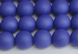 CSB1413 15.5 inches 10mm matte round shell pearl beads wholesale