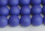 CSB1414 15.5 inches 12mm matte round shell pearl beads wholesale