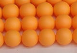 CSB1422 15.5 inches 8mm matte round shell pearl beads wholesale