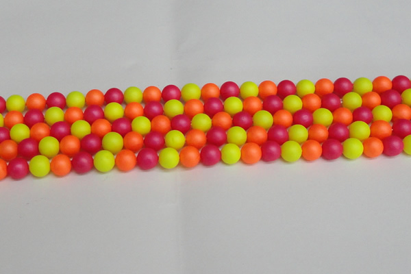 CSB1427 15.5 inches 8mm matte round shell pearl beads wholesale