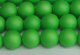 CSB1433 15.5 inches 10mm matte round shell pearl beads wholesale