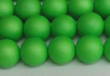 CSB1434 15.5 inches 12mm matte round shell pearl beads wholesale