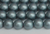 CSB1436 15.5 inches 6mm matte round shell pearl beads wholesale