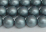 CSB1438 15.5 inches 10mm matte round shell pearl beads wholesale