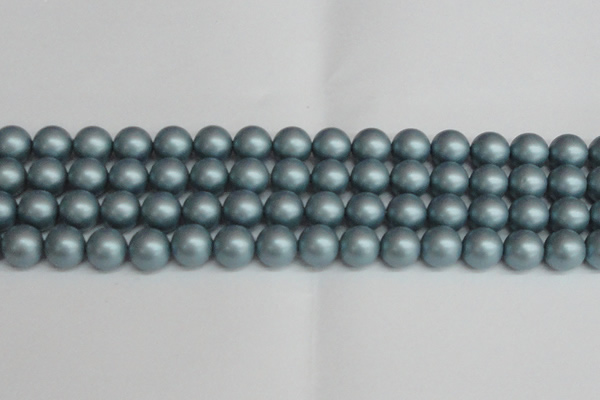 CSB1439 15.5 inches 12mm matte round shell pearl beads wholesale