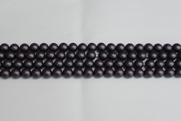 CSB1447 15.5 inches 8mm matte round shell pearl beads wholesale