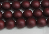 CSB1452 15.5 inches 8mm matte round shell pearl beads wholesale