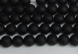 CSB1455 15.5 inches 4mm matte round shell pearl beads wholesale