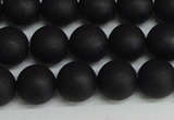 CSB1458 15.5 inches 10mm matte round shell pearl beads wholesale