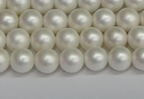 CSB1600 15.5 inches 4mm round matte shell pearl beads wholesale