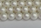 CSB1601 15.5 inches 6mm round matte shell pearl beads wholesale