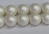 CSB1602 15.5 inches 8mm round matte shell pearl beads wholesale