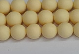 CSB1611 15.5 inches 6mm round matte shell pearl beads wholesale