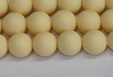 CSB1612 15.5 inches 8mm round matte shell pearl beads wholesale