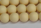 CSB1613 15.5 inches 10mm round matte shell pearl beads wholesale