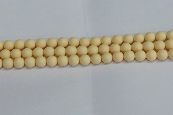 CSB1613 15.5 inches 10mm round matte shell pearl beads wholesale