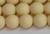 CSB1615 15.5 inches 14mm round matte shell pearl beads wholesale