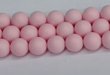 CSB1620 15.5 inches 4mm round matte shell pearl beads wholesale