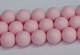 CSB1621 15.5 inches 6mm round matte shell pearl beads wholesale