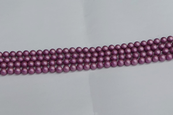 CSB1630 15.5 inches 4mm round matte shell pearl beads wholesale