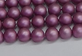 CSB1631 15.5 inches 6mm round matte shell pearl beads wholesale