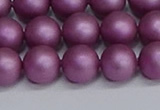 CSB1633 15.5 inches 10mm round matte shell pearl beads wholesale