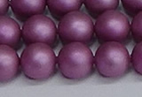 CSB1634 15.5 inches 12mm round matte shell pearl beads wholesale