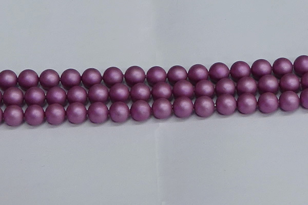 CSB1634 15.5 inches 12mm round matte shell pearl beads wholesale