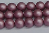 CSB1641 15.5 inches 6mm round matte shell pearl beads wholesale