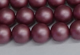 CSB1642 15.5 inches 8mm round matte shell pearl beads wholesale