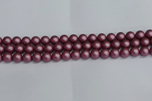 CSB1642 15.5 inches 8mm round matte shell pearl beads wholesale