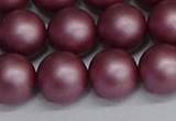 CSB1644 15.5 inches 12mm round matte shell pearl beads wholesale