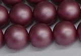 CSB1645 15.5 inches 14mm round matte shell pearl beads wholesale