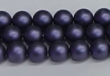 CSB1651 15.5 inches 6mm round matte shell pearl beads wholesale