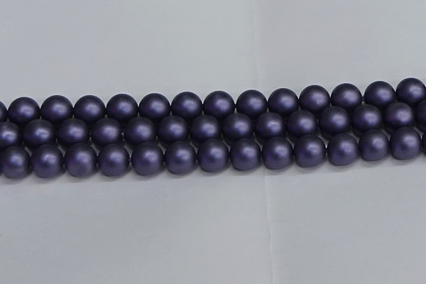 CSB1655 15.5 inches 14mm round matte shell pearl beads wholesale