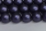 CSB1662 15.5 inches 8mm round matte shell pearl beads wholesale