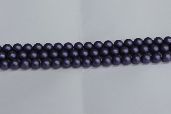 CSB1662 15.5 inches 8mm round matte shell pearl beads wholesale