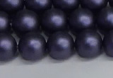 CSB1663 15.5 inches 10mm round matte shell pearl beads wholesale